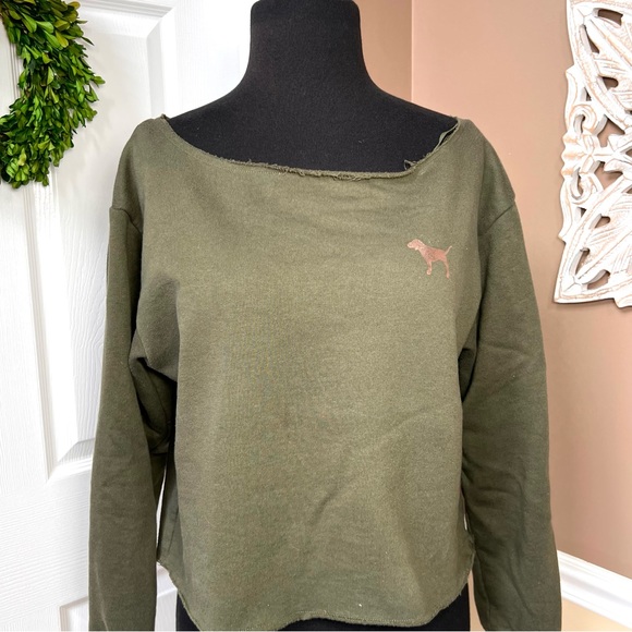 ⭐️ PINK Victoria’s Secret Open Back Sweatshirt size XS - Picture 2 of 13
